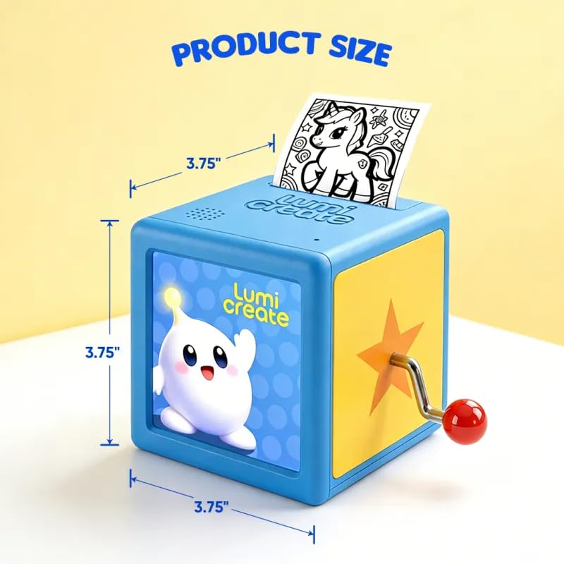 Image of Lumi AI Sticker Printer, Portable Inkless Thermal Sticker Maker Machine, Voice-Powered Mini Printer with HD Display, Custom Sticker Creator for Journaling, DIY Crafts, Notes & Creative Design