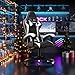 bigzzia Gaming Stuhl Ergonomisch Gaming Chair mit Lendenkissen und Kopfstütze, Gamer Stuhl Höhenverstellbar, Pc Stuhl für Erwachsene Mädchen Junge, Schwarz-weiß