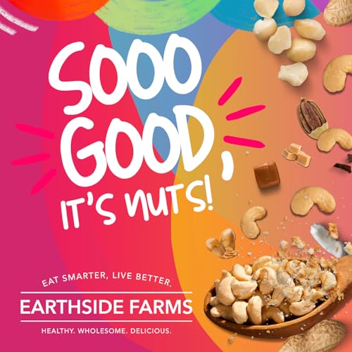 Image of Earthside Farms Candied Nuts Harvest Variety Pack Blueberry Vanilla Cashews, Maple Cinnamon Pecans & Butter Toffee Peanuts, Keto Friendly, Vegan, Low Carb, Gluten Free, No Sugar Added 6 Count 1oz Single Serve Grab & Go Packs