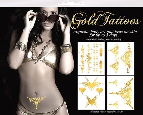 Gold Tattoos 4pk - Golden Goddess