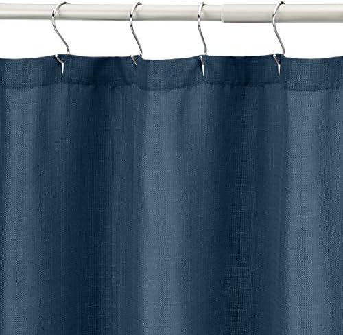 Amazon Basics Striped Shower Curtain - Twilight Blue / White