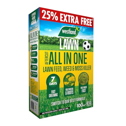 Westland Aftercut All In One Lawn Feed Weed & Moss Killer 80m2+25% Extra Free Box UK