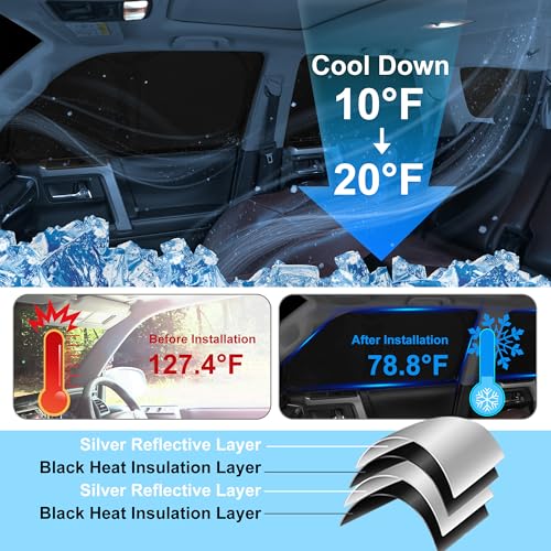 Image of 8PCS YYCKE Window Shades for 3 Series 2013-18 for BMW Accessories Car Side Full Windows Rear Triangular Windshield Sun Shade Sun UV Rays & Privacy Protection for Camping,Napping,and Relaxing