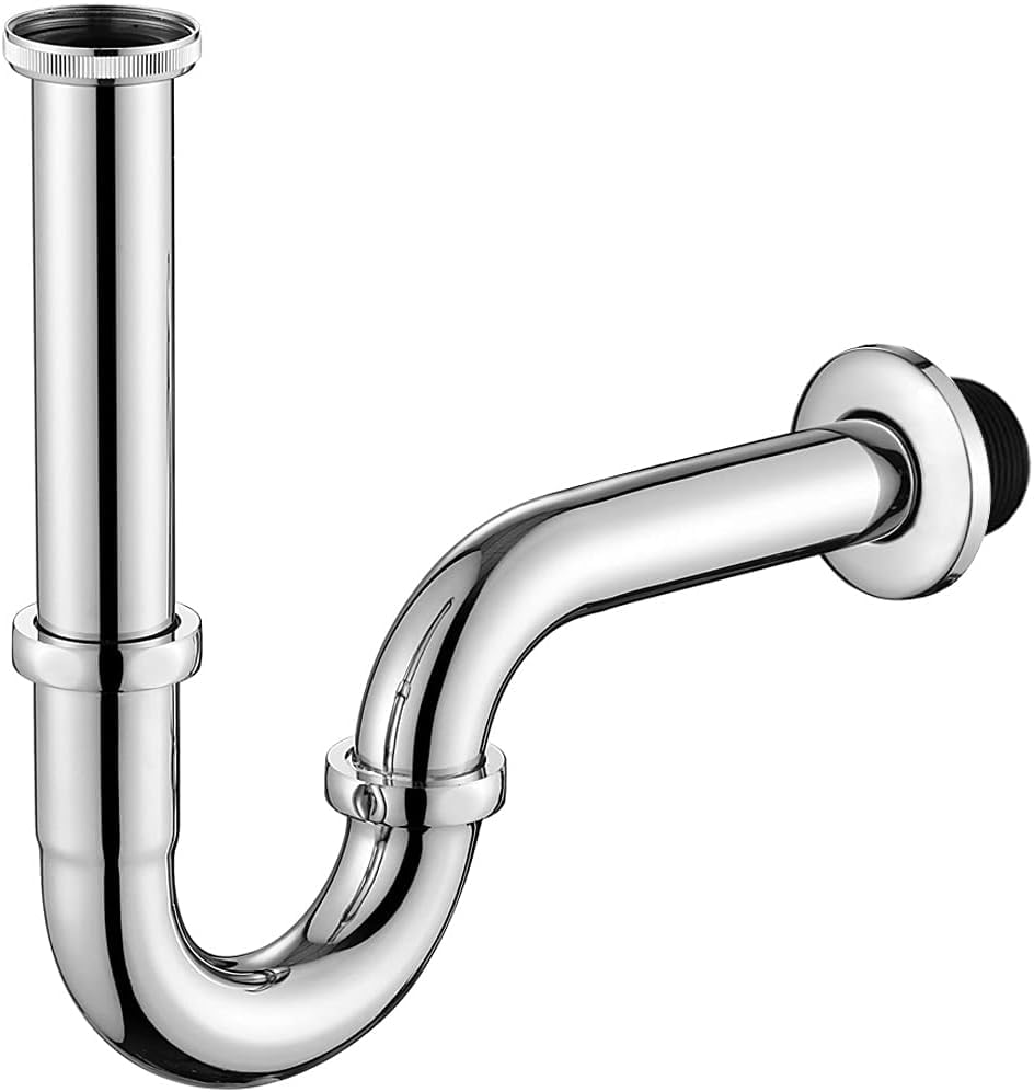 OUGOO Bathroom Sink P Trap, 1 1/4 Bathroom B Sink Waste