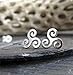 Triskele Stud Earrings Polished Sterling Silver Handmade in USA