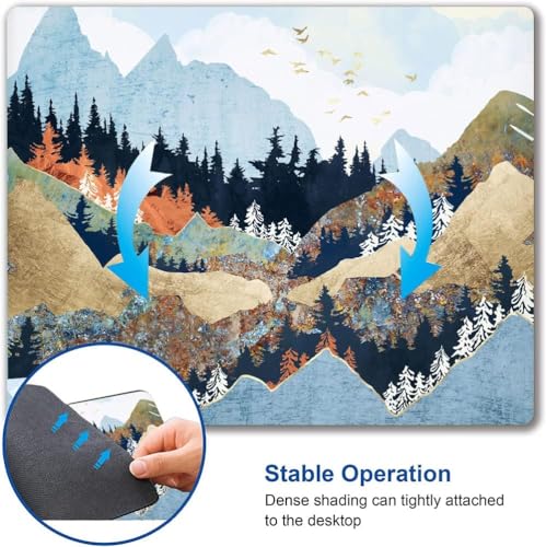 Image of Premium-Textured Mouse Pad, Non-Slip Rubber Base Mousepad for Laptop, Computer & PC, 9.5x7.9 in - Enhanced Precision, Ergonomic Comfort, Ideal for Gaming & Office (Abstract Landscape)