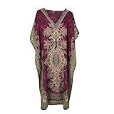vestito lungo da donna con stampa dashiki stile africano caftano estivo di marca taglia unica, rosa, taglia unica