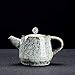 IJNBHU Porcelanowy czajniczek ceramiczny czajniczek do wypalania w piecu budynek czajniczek pojedynczy garnek kamionka dom ceramiczny zestaw do herbaty kungfu o dużej pojemności czajniczek z glazurą tianmu, kolor Zhan Qing