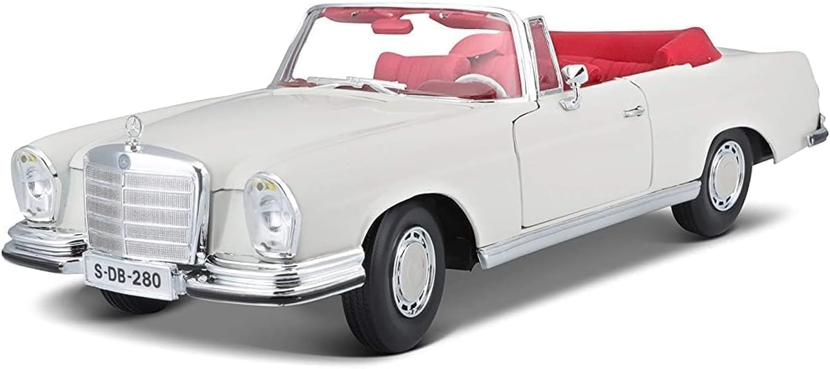 Maisto 1:18 1967 Mercedes-Benz 280SE Cabrio vehículo fundido a presión