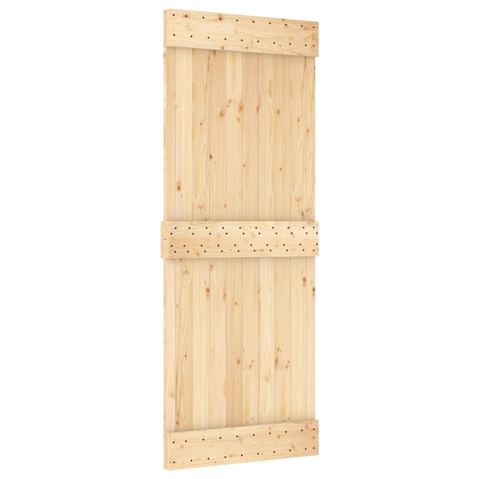 Solivagant Schiebetür Narvik Natürlich und Schwarz 80 x 210 cm (152,5 cm), Heimwerkerbedarf,Baumaterialien,Türen, 27.22 kg-3445252