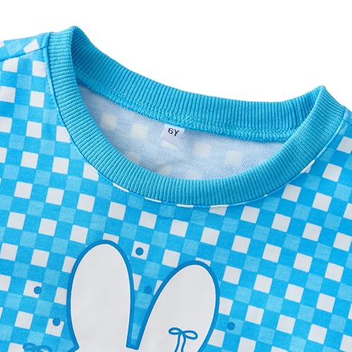 Image of UMELOK Girls Clothing Set 2 Pcs Long Sleeve Ruffle Print Top and Leggings Fall Outfit Size 4-7 Years