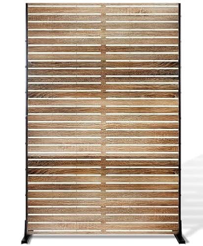 Creperture Brise-Vue Extérieur, 180 x 120 cm (H x L), Séparateur de Pièce, Cloison de Séparation, Brise-Vue en Acier, Brise-Vue Décoratif pour Jardin, Balcon, Terrasse, Grain de
