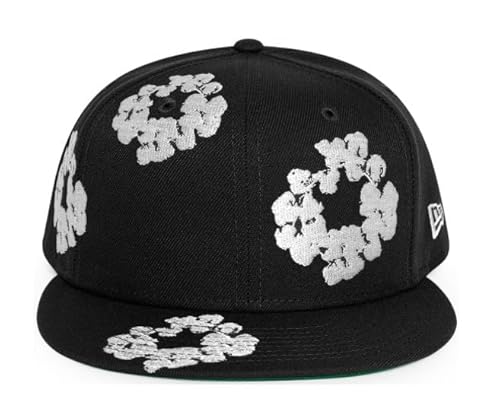 Denim Tears New Era Cotton Wreath 59/50 Cap (US, Numeric, 7 1/2, Black)