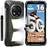 Blackview Rock 2 Pro 5G Rugged Phone Android 16, 15000mAh/33W Dual 400LM Camping Light, 32GB+256GB/2TB Rugged Smartphone Unlocked Gemini AI, 16MP+13MP 6.67" 2.4K 120Hz Glove Mode/NFC