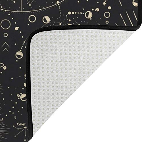 Tapis facile à nettoyer et résistant motif phases de la lune 60x39