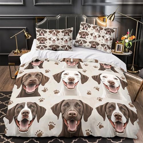 Housse de couette chiens heureux 140x200 microfibre pour lit single - 2