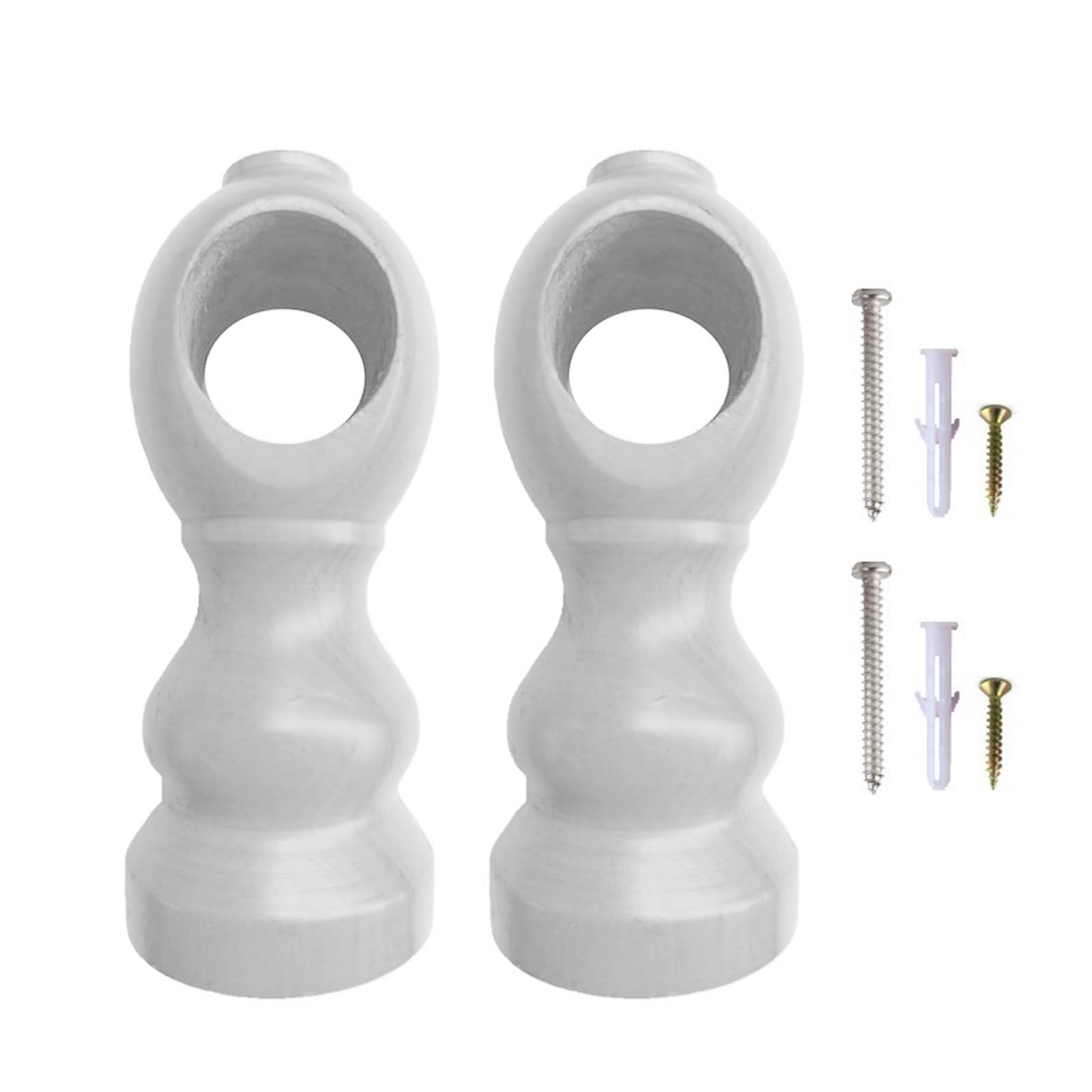 Decorative Curtain Bracket Strong Load Bearing Designs Wooden Curtains Bracket Pair for Various Drapery Styles Adjustable Curtain Rod Mounts