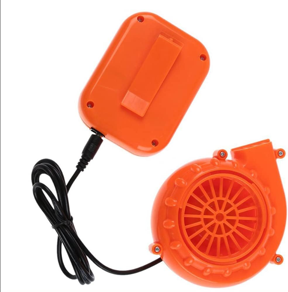 Mini Fan Blower for Inflatable Dinosaur Costume with Clip 6V Battery Operated Orange Separate 2 Pieces