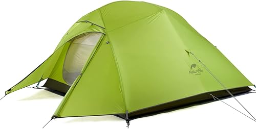 Naturehike Cloud-Up - Tienda de campaña ligera para 3 personas con huella, 3 estaciones, cúpula de pie, camping, senderismo, mochila impermeable