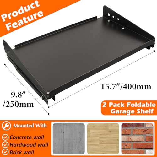 Supports d'étagère pliables rigides pour fixer une table murale rabattable - 3