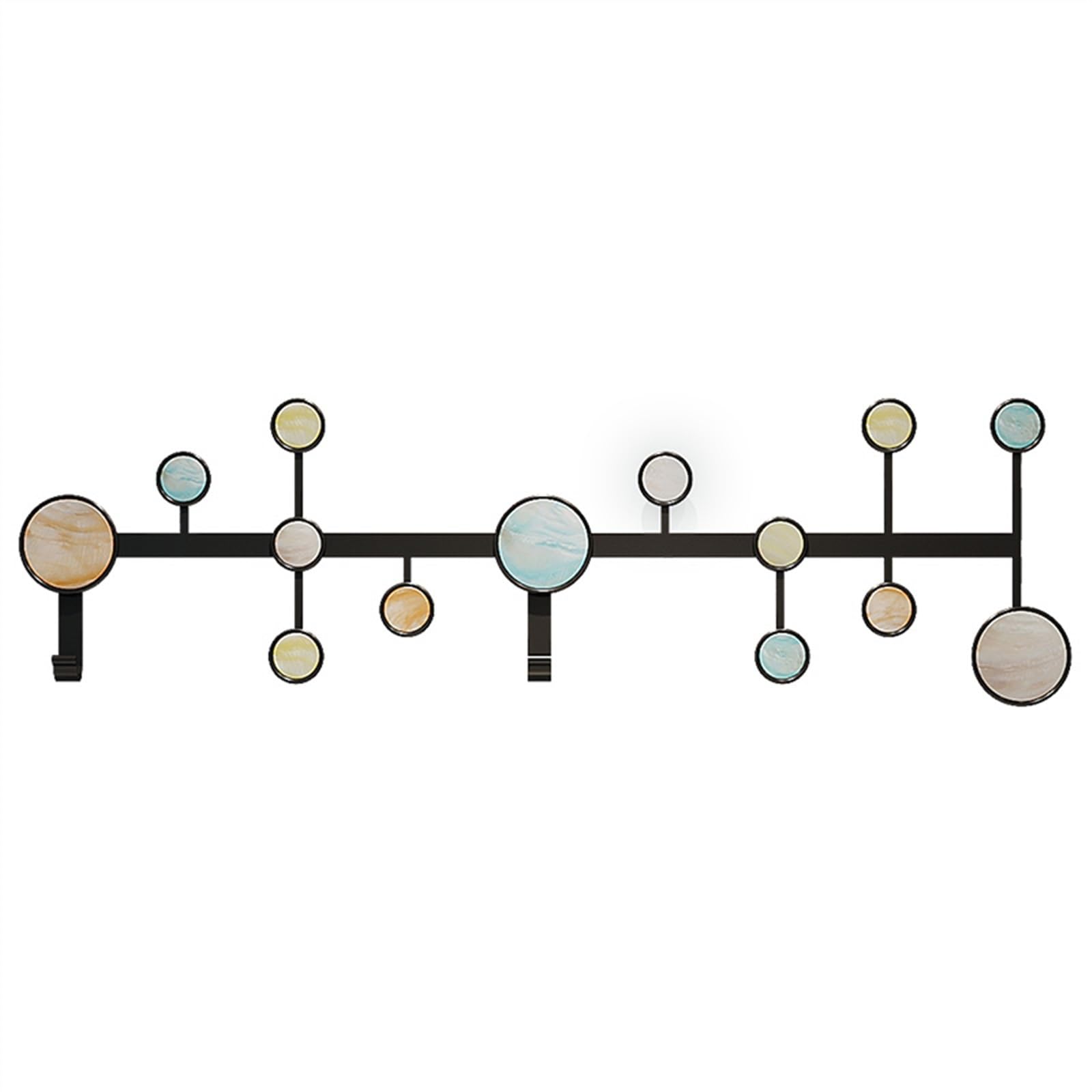 Yqinqin83b One Color Coat Hangers Creative Door Coat Hooks Entrance Shelves Metal Shell Wall Hanging Rack Simple For Bedroom