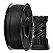 Filament en fibre de carbone SUNLU 1,75 mm, filament PLA noir 1,75 +/- 0,02 mm, bobine de 1 kg pour l'impression 3D