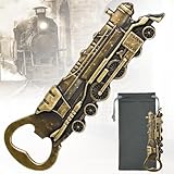 FuxFuis Zug Flaschenöffner Bierflaschenöffner Lustig Bieröffner Metall Tlaschenöffner Geschenk Bier Öffner mit Aufbewahrungstasche Tragbarer Flaschenöffner als Geschenk, Geburtstagsgeschenk