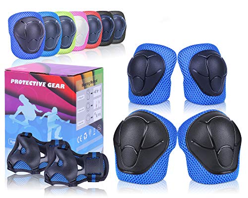 Vikaster Juego de Protecciones Infantil,de protección de para Rodilleras para niños,Safeguard, Knee Usado para Bicicleta, patineta, Patinaje, Scooter y Otros Deportes Extremos al Aire Libre