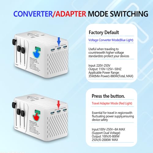 Lingpei 730 220V To 110V Voltage Converter With 3 Type C And 1 Usb Type A 3.4A Smart Power Supplies thumb #5