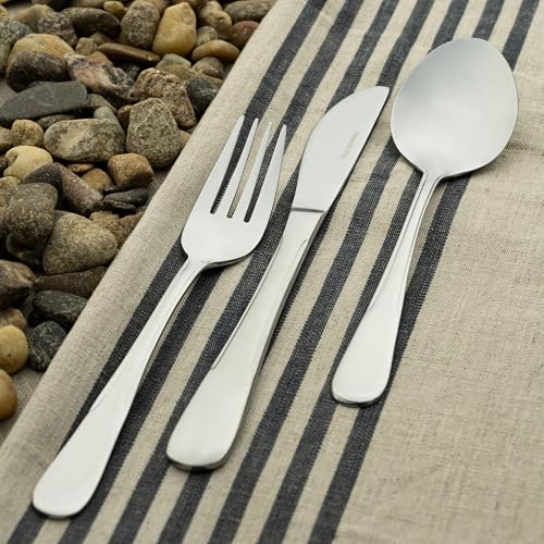 Grunwerg Venus Dessert Knives, 18/0 Stainless Steel, Mirror Finish, Fiddle Pattern – Stylish Everyday Cutlery (Pack of 12) - Image 3