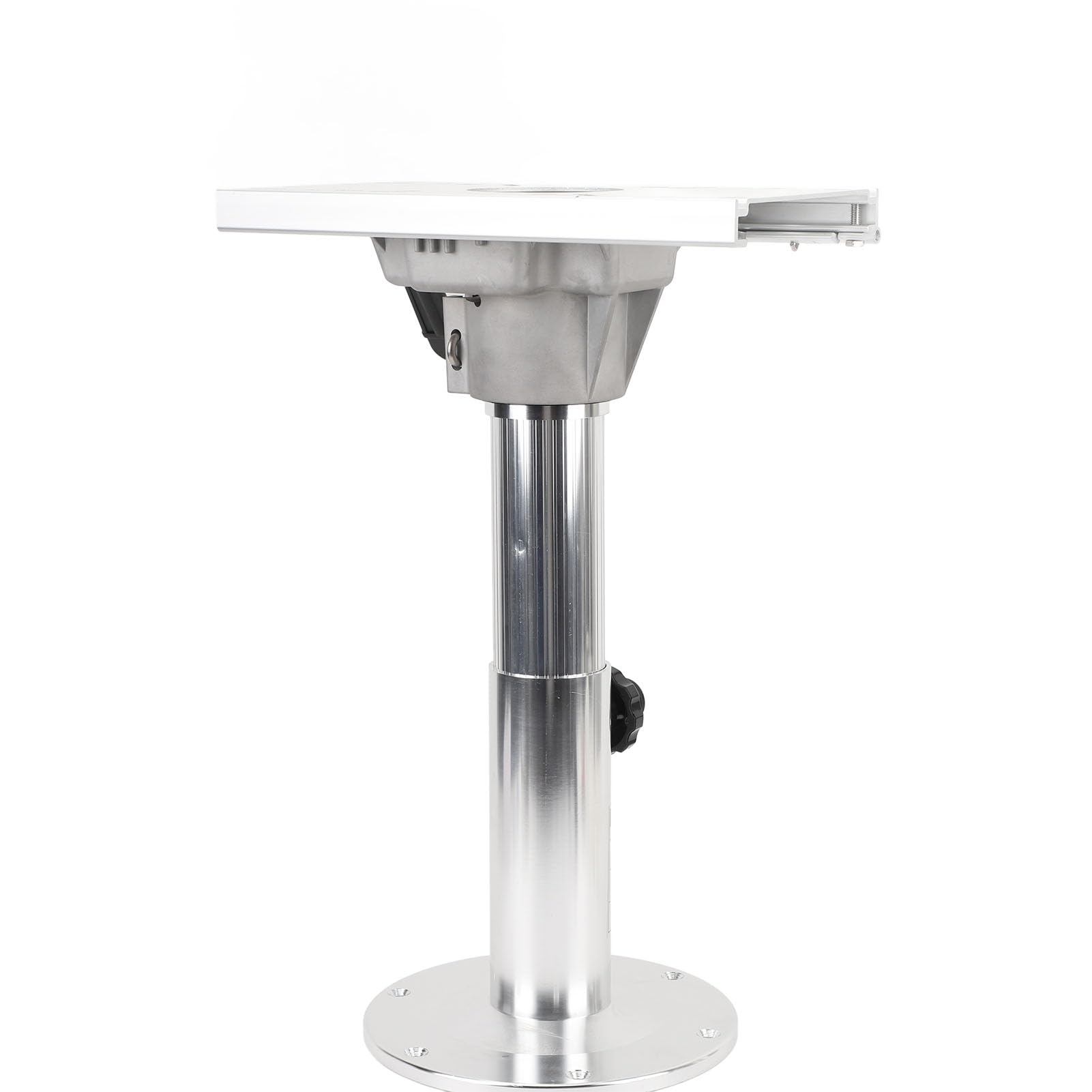 Drfeify Podstawa do Siedzenia łodzi Podstawa do Siedzenia Morskiego ze Stopu Aluminium 330 480 Mm Regulowana wysokość Obrót o 360 Stopni Przesuwana 80 Mm Zdejmowana Fotela Kierowcy Jachtu RV