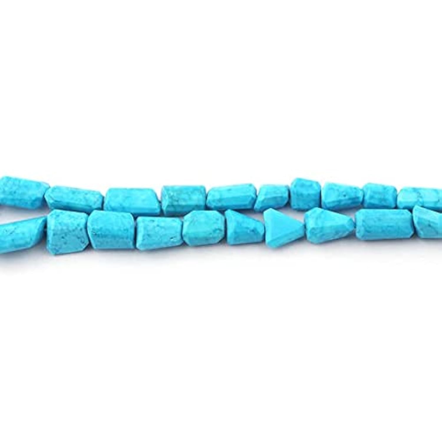 Turquoise facettée haut de gamme en nuggets briolettes précieuses de 16 pouces SB1962