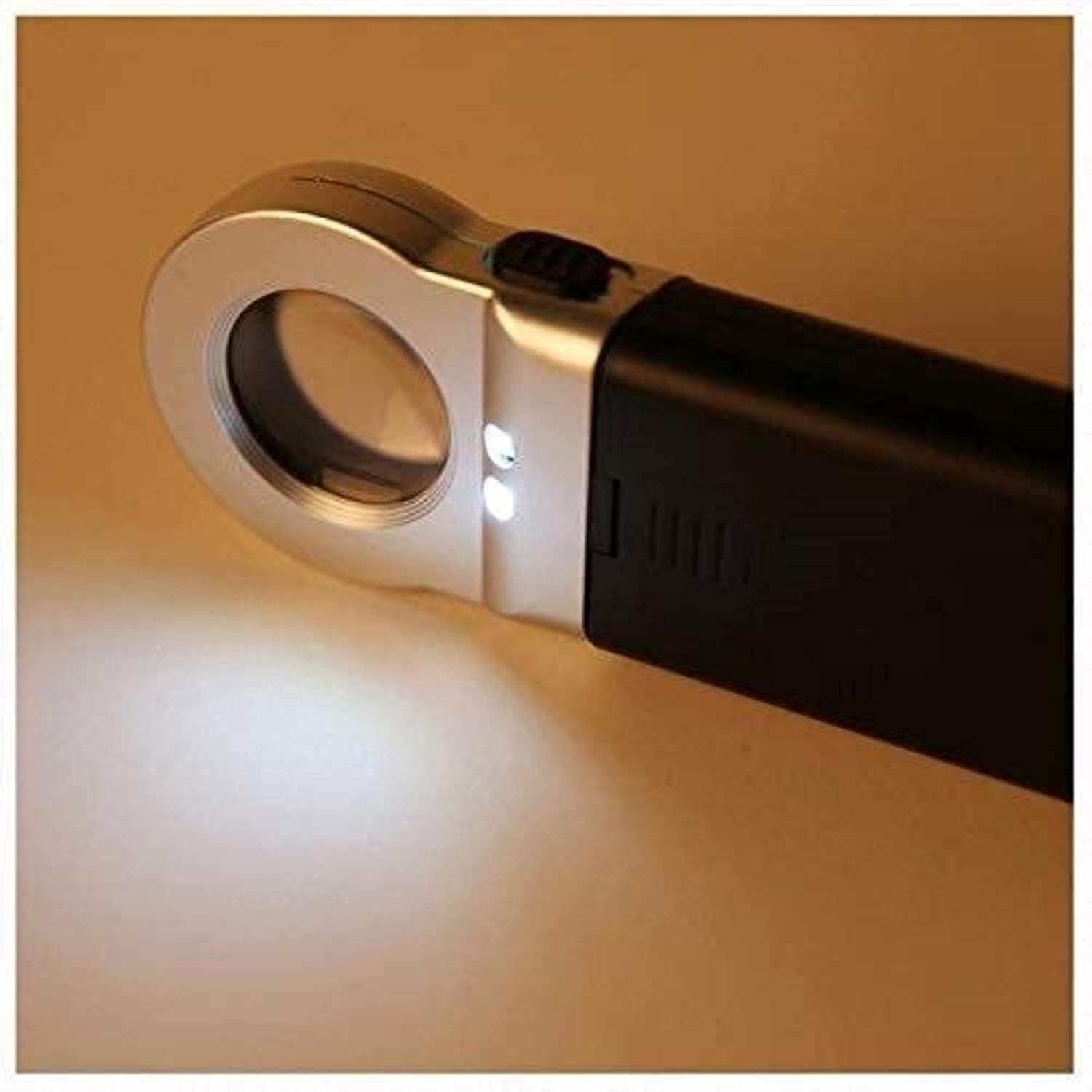 EUQKKWLOY Lupa de 16 aumentos con Lentes de Cristal óptico, Lupa compacta y portátil para tasación de Jade, Lupa de Mano y de Escritorio de Doble Uso.
