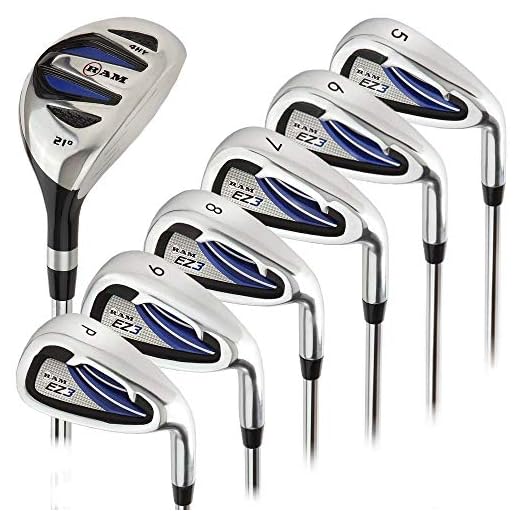 Ram Golf EZ3 Mens Right Hand Iron Set 5-6-7-8-9-PW - Free Hybrid Included