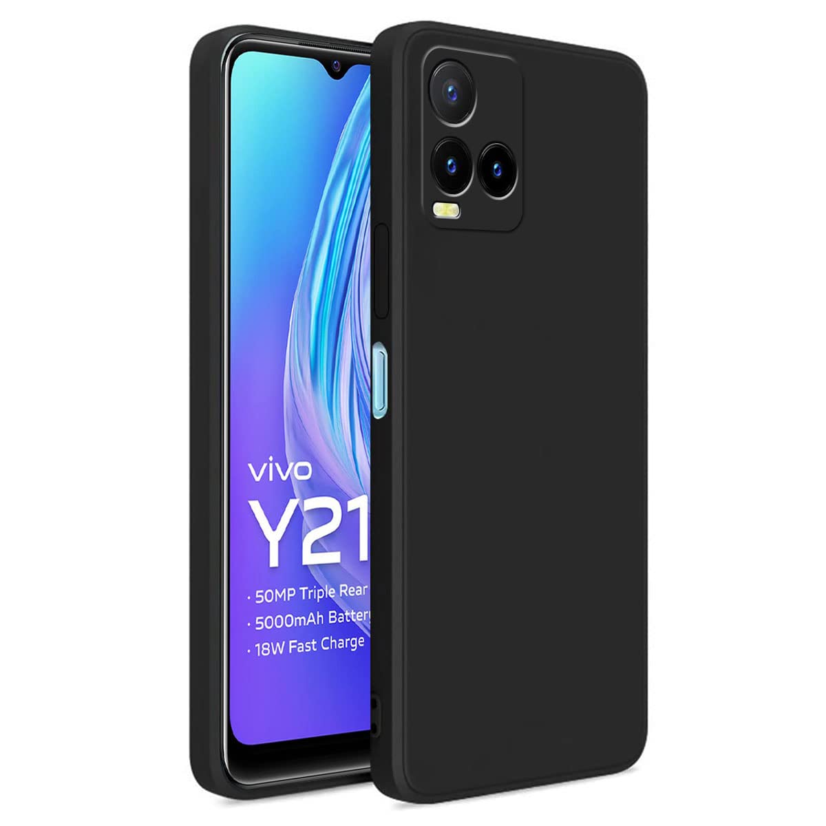 LIRAMARK Silicone Soft Back Cover Case for Vivo Y33T | Vivo Y21T | Vivo Y21s (Silicone Black) (B0BL15R8M3) Amazon Price History, Amazon Price Tracker