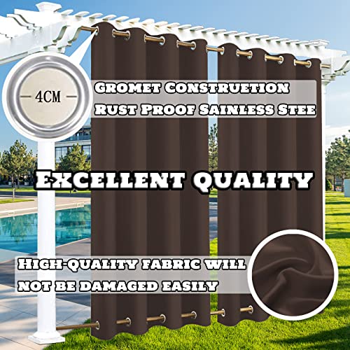 Rideau d'extérieur imperméable haut de gamme 295x235 cm textile résistant