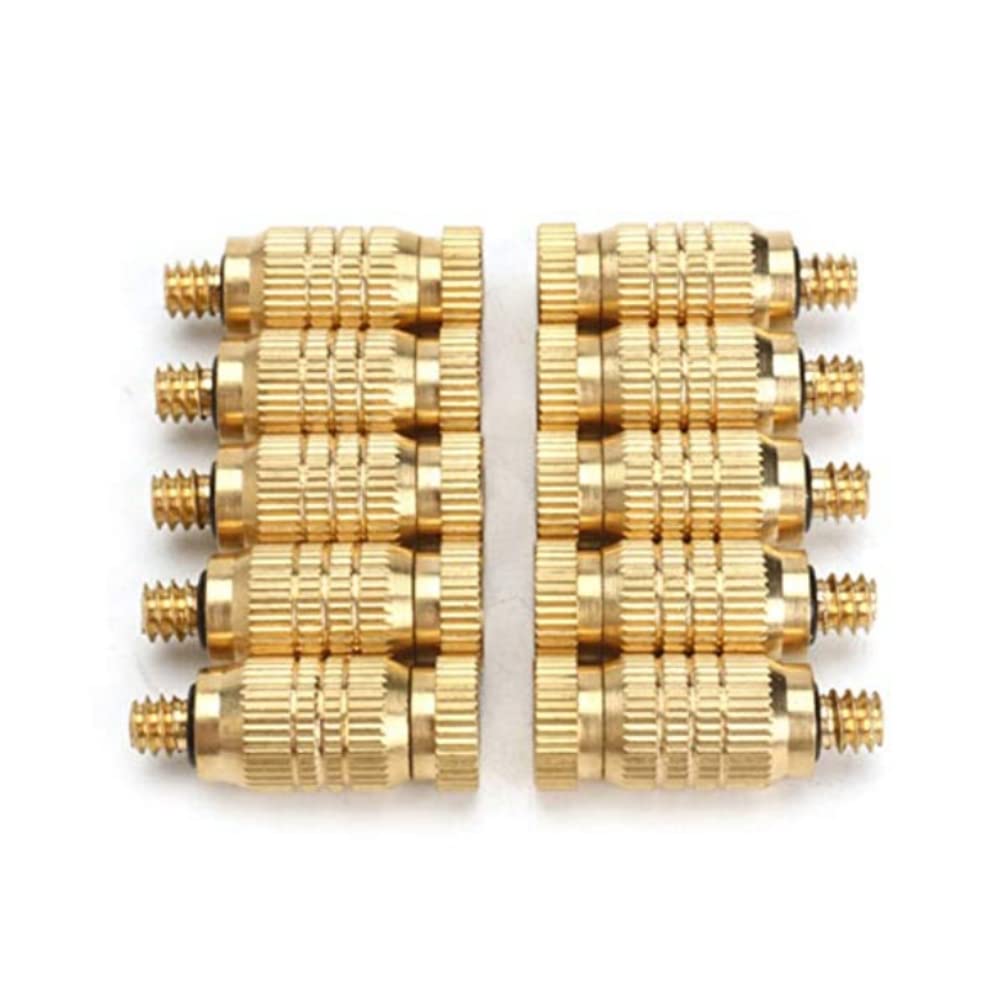 Generic 10Pcs Threaded Brass Fog Mist Nozzle Misting Fogging Spray Sprinkler Head 3/16'' A Filter On Your Mist System