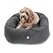 Majestic Pet 32" Gray Velvet Bagel Dog Bed