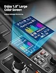 Nulaxy Emetteur Bluetooth de voiture, Adaptateur Radio Bluetooth de Voiture de Microphone Fort avec 1.8" Écran de couleur pour les appels gratuits mains, supporte QC3.0 Charge, Treble et Bass Sound Music Player- KM30