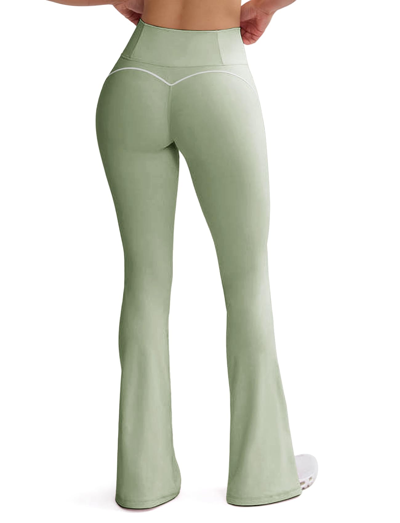 SEASUM Flare Leggings for Women High Waisted Exposed Contour Stitching Bell Bottom Yoga Pants