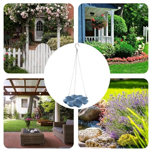 Cuenco de néctar de colibrí con forma de pétalo para exteriores y jardín 5