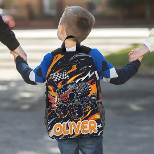Custom Kids Backpack for Boys Personalized with Kid's Name Children Casual Daypack Backpacks with Lunch Bag Children Travel Bookbag for School2