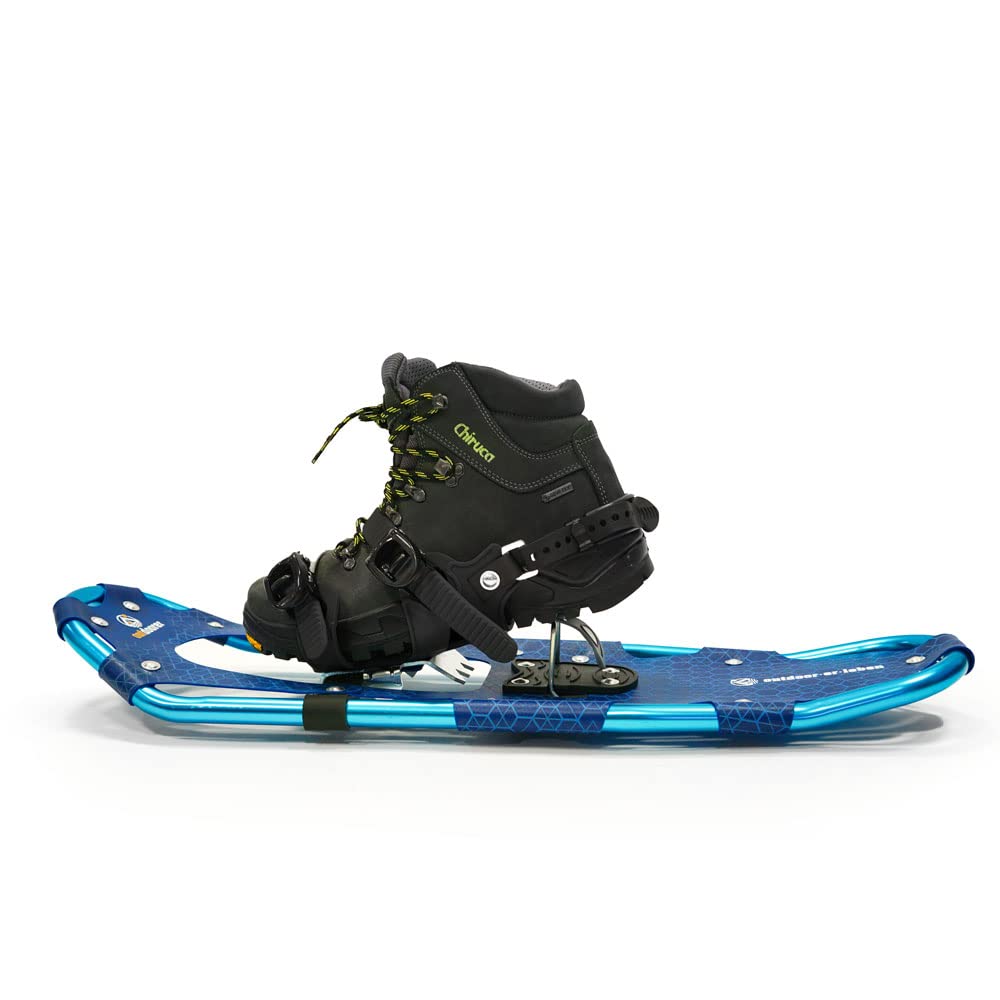 outdoorer leichte Schneeschuhe SnowHiker – Aluminium-Rahmen-Schneeschuhe Classics mit Ratschenbindung für Damen und Herren