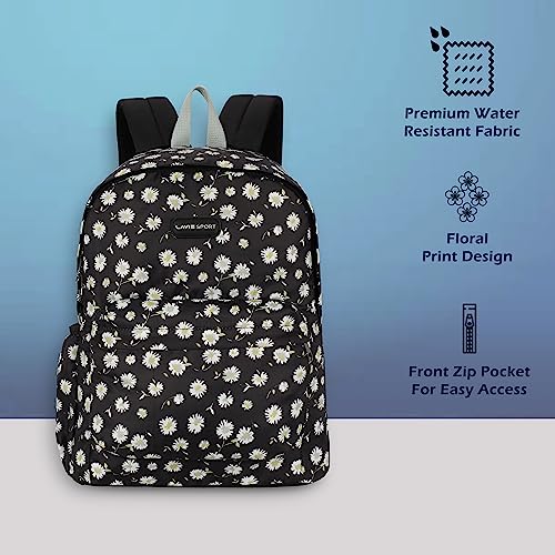 Image of Lavie Sport 41cm Floral Printed 18 Litres School Backpack for Girls | Stylish and Trendy Casual Backpack