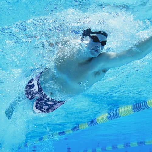 Bañador largo de hombre unicornio con flor azul resistente 5
