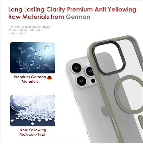 Image of for iPhone Case 16 Pro Max, [Anti-Yellowing Technology] [Military Grade Drop Protection] Shockproof Slim Hybrid Phone Case for iPhone 16 Pro Max - Grey