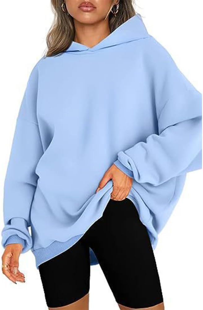 ZOCANIA Women's Oversized Hoodies Fleece Hooded Sweatshirts Long Sleeve Pullover Loose Lightweight Fall Winter Clothes