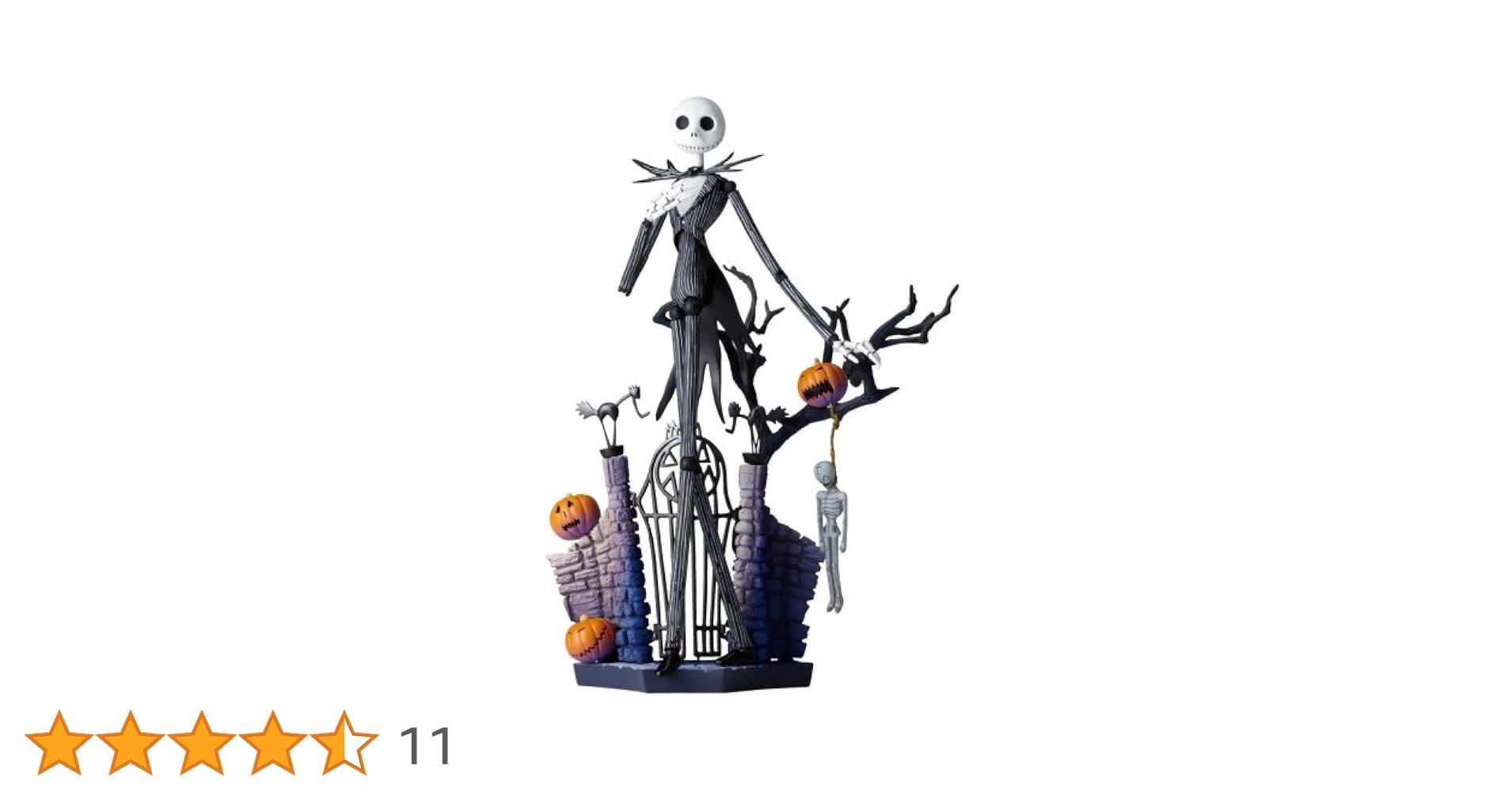 海洋堂　ジャック・スケリントン　蓄光塗装フィギュア　ナイトメアビフォアクリスマス ハロウィンの王様が暗闇で怪しく光る！『ナイトメアー・ビフォア
