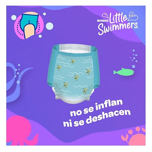 Huggies Little Swimmers Disposable Swim Diapers, Swimpants, Size 3 Small (16-26 Lb.), 12 Ct. (Packaging May Vary) #TOP4