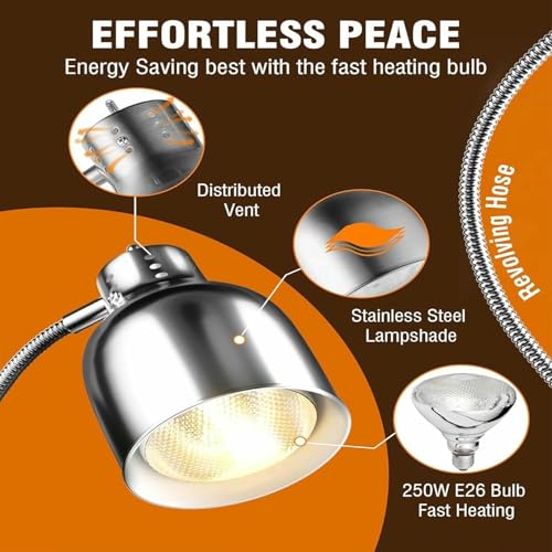 Lampe Chauffante Rotative à 360° et Extensible pour Chauffer vos Tables de Buffet